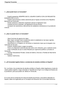 Preguntas Frecuentes - Consulado General en Madrid