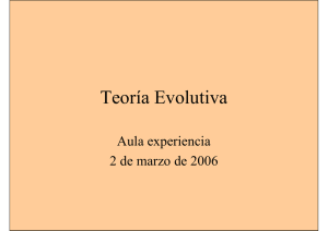 Teoría Evolutiva - Universidad Pública de Navarra