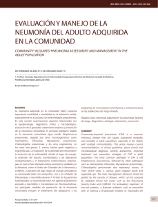 evaluación y manejo de la neumonía del adulto adquirida en la