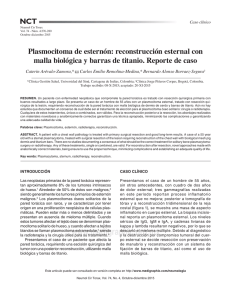 Plasmocitoma de esternón: reconstrucción esternal con malla