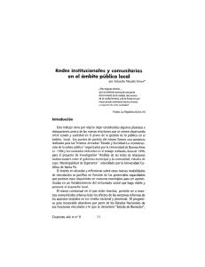 Redes institucionales y comunitarias en el ámbito público local