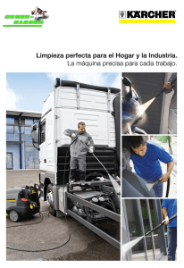 Limpieza perfecta para el Hogar y la Industria. La máquina precisa