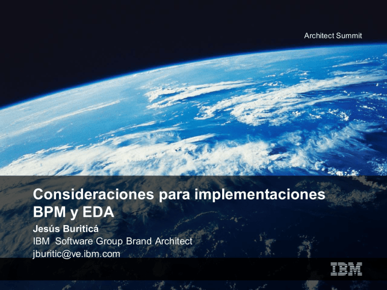 Consideraciones para implementaciones BPM y EDA