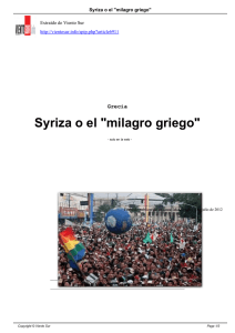 Syriza o el "milagro griego"