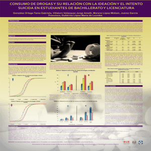 Consumo de drogas y su relación con la ideación y el intento