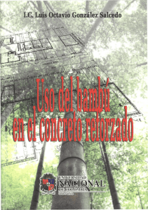 Uso del bamb&uacute; en el concreto reforzado