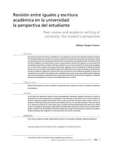 Revisión entre iguales y escritura académica en la universidad: la