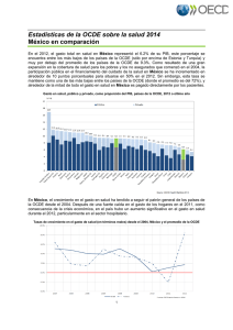 Estadísticas de la OCDE sobre la salud 2014 México en comparación