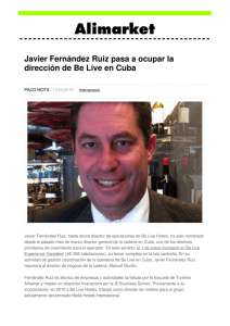 Javier Fernández Ruiz pasa a ocupar la dirección de Be