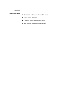 Capítulo V Demanda de Hijos Promedio de la diamensión deseada