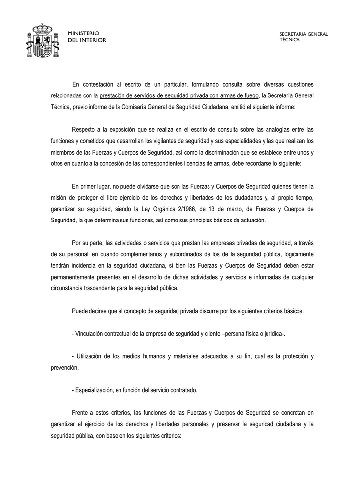 Armas Prestacion De Servicios De Seguridad Privada Con Armas De