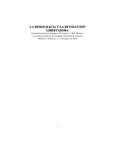 la democracia y la revolución libertadora