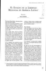 "El estado de la libertad religiosa en América Latina".