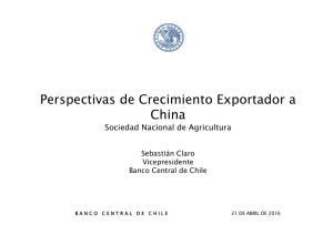 Perspectivas de Crecimiento Exportador a China