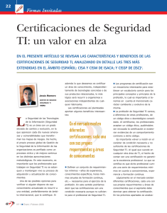 Certificaciones de Seguridad TI: un valor en alza