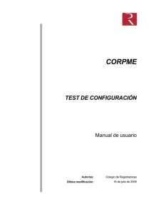 Manual del Test de Configuración de envío telemático
