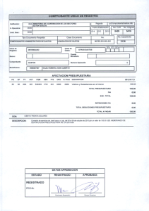 COMPROBANTE u`mco DE REGTE`r—RO