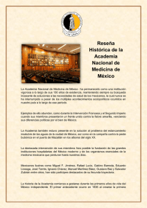 Reseña Histórica de la Academia Nacional de Medicina de México