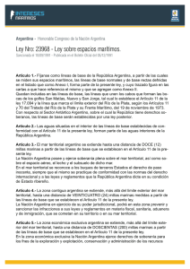 Ley Nro: 23968 - Ley sobre espacios marítimos.