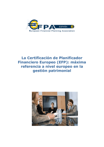 La Certificación de Planificador Financiero Europeo (EFP): máxima