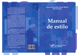 Manual de estilo - Universidad Andina Simón Bolívar