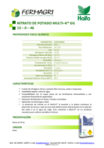 nitrato de potasio multi–k® gg 13 – 0 – 46