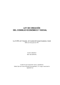 Ley del CES - Consejo Económico y Social