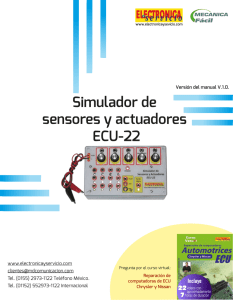 Simulador de sensores y actuadores ECU-22