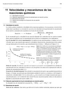 Tema 11. Velocidades y mecanismos de las reacciones químicas