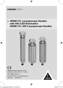 Page 1 HEINE F.O. Laryngoscope Handles with XHL/LED