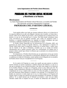 programa del partido liberal mexicano