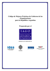 Código de Mejores Prácticas de Gobierno de las Organizaciones