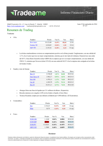 Resumen de Trading Informe Financiero Diario