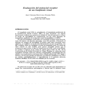 Evaluación del potencial receptor de un trasplante renal