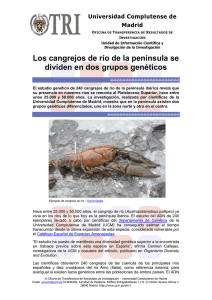 Los cangrejos de río de la península se dividen en dos grupos