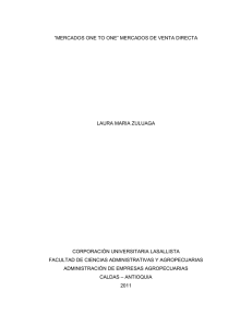 “MERCADOS ONE TO ONE” MERCADOS DE VENTA DIRECTA