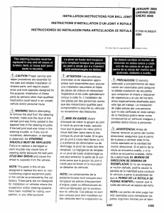 installation instructions for ball joint instrucciones de - FME