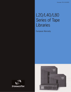 L20/L40/L80 Series of Tape Libraries