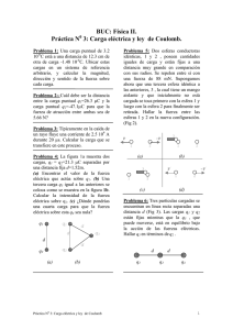 BUC: Física II. Práctica N 3: Carga eléctrica y ley de Coulomb.