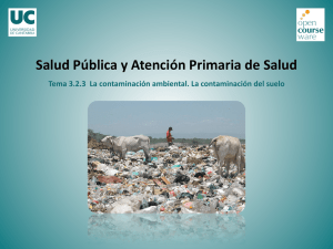 Tema 3.2.3. La contaminación ambiental. La contaminación del suelo