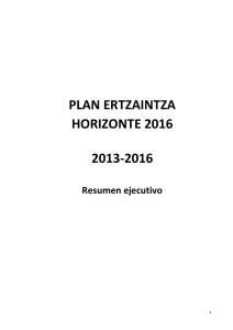 Plan Ertzaintza horizonte 2016