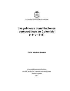 Las primeras constituciones democráticas en Colombia (1810