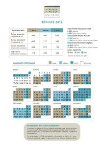 tarifas 2012 - Hotel Sant Vicenç