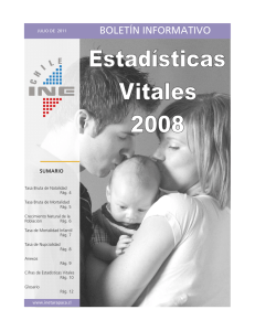 Boletín de Estadísticas Vitales 2008
