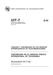 UIT-T Rec. D.42 (11/88) Contabilidad en el servicio público