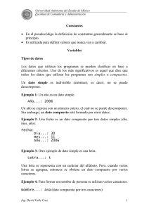 Constantes y variables - DiDePA