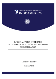 Reglamento Interno de Carrera y Escalafón del Profesor e