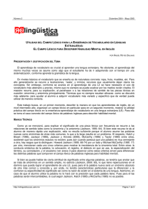 El aprendizaje de vocabulario es crucial al aprender una