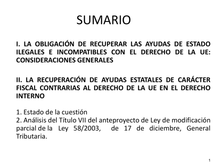Ayudas De Estado De Naturaleza Tributaria Y Principio De Protecci n