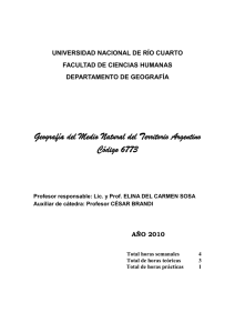 Programa Del Medio - Universidad Nacional de Río Cuarto